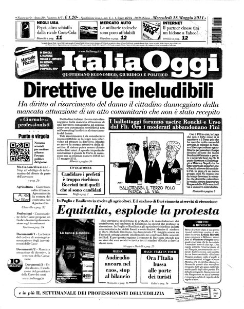 Italia oggi : quotidiano di economia finanza e politica